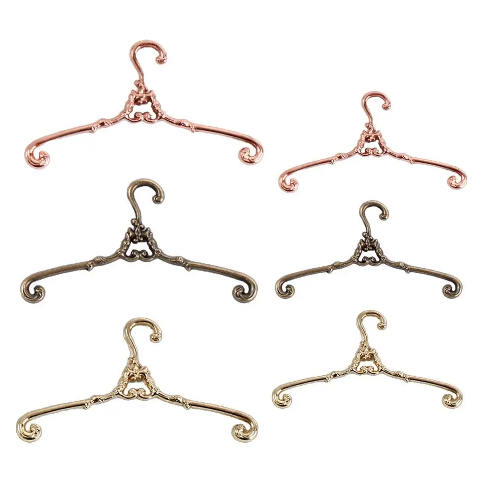 5 Stuks Mini Hangers Metalen Kleerhanger Winddicht Multi Functionele Mini Kleerhanger 4/6.5 Cm Retro Kledingrek slaapkamer Decor