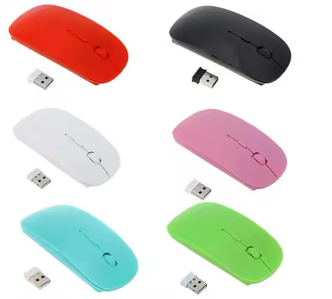 New Mini Usb Optical Wireless Mouse 2.4g Wireless Rceiver USB Optical Mouse For Computer Laptop Desktop Pc 4 Candy Color