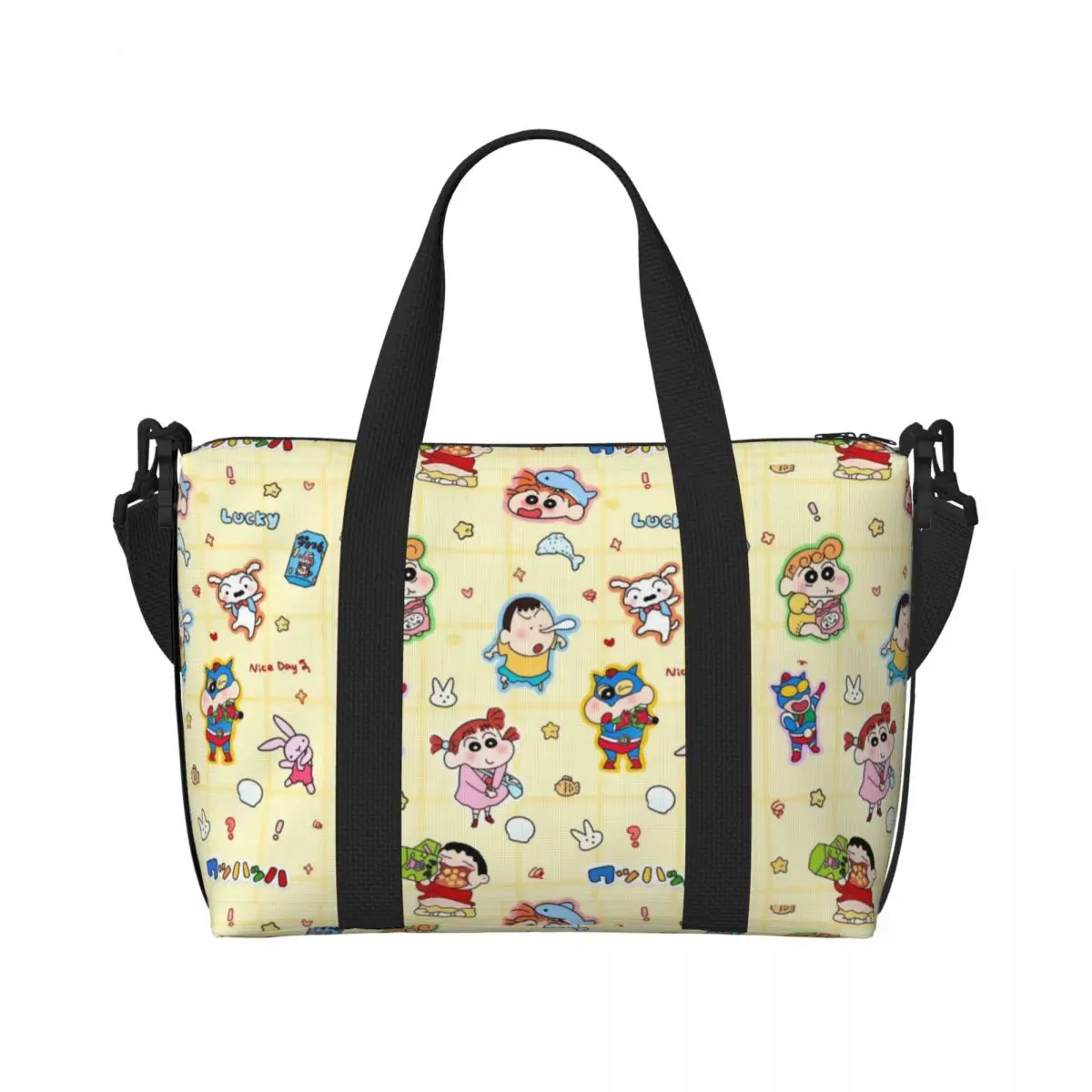 

Custom Crayons S-Shinchans Tote Bag Women Large Capacity Japan Cute Comic Funny Cartoon Beach Gym Travel Bags