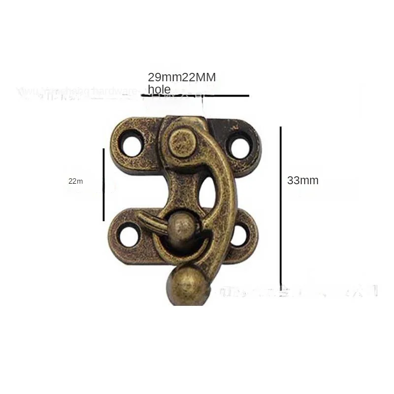 2Pcs Lock Catch Box Lock Buckle with Ring Lock Horns Buckle with Plug Wooden Box Gift Box Packaging Buckle Lock Retro Buckle
