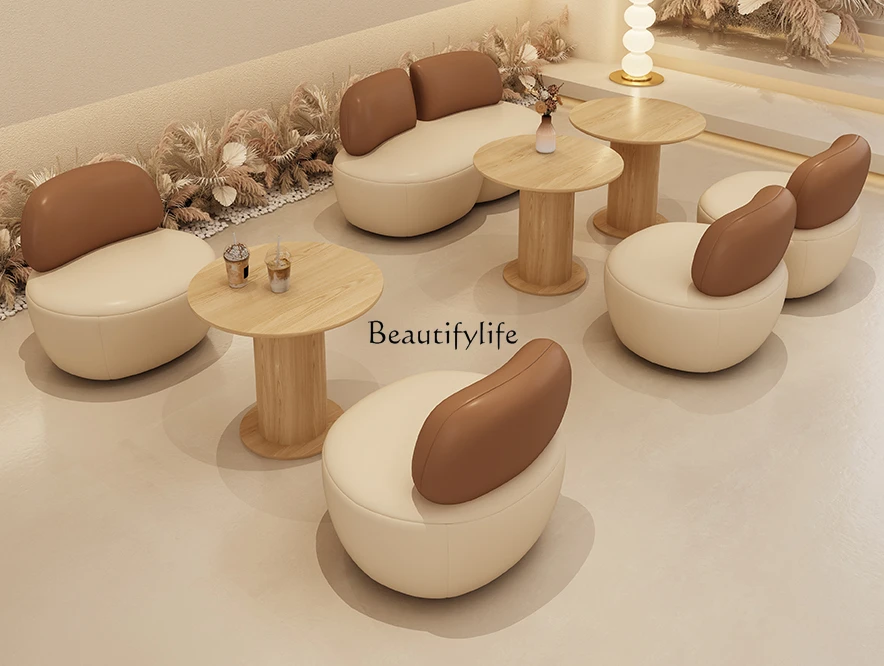 Coffee Shop Dessert Shop Single Double Sofa Leisure Negotiation Deck Sofa