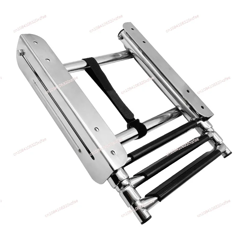 

316 Stainless Steel Yacht Speedboat Launching Ladder, Hidden Folding Telescopic Launching Ladder Boarding Ladder Pedal