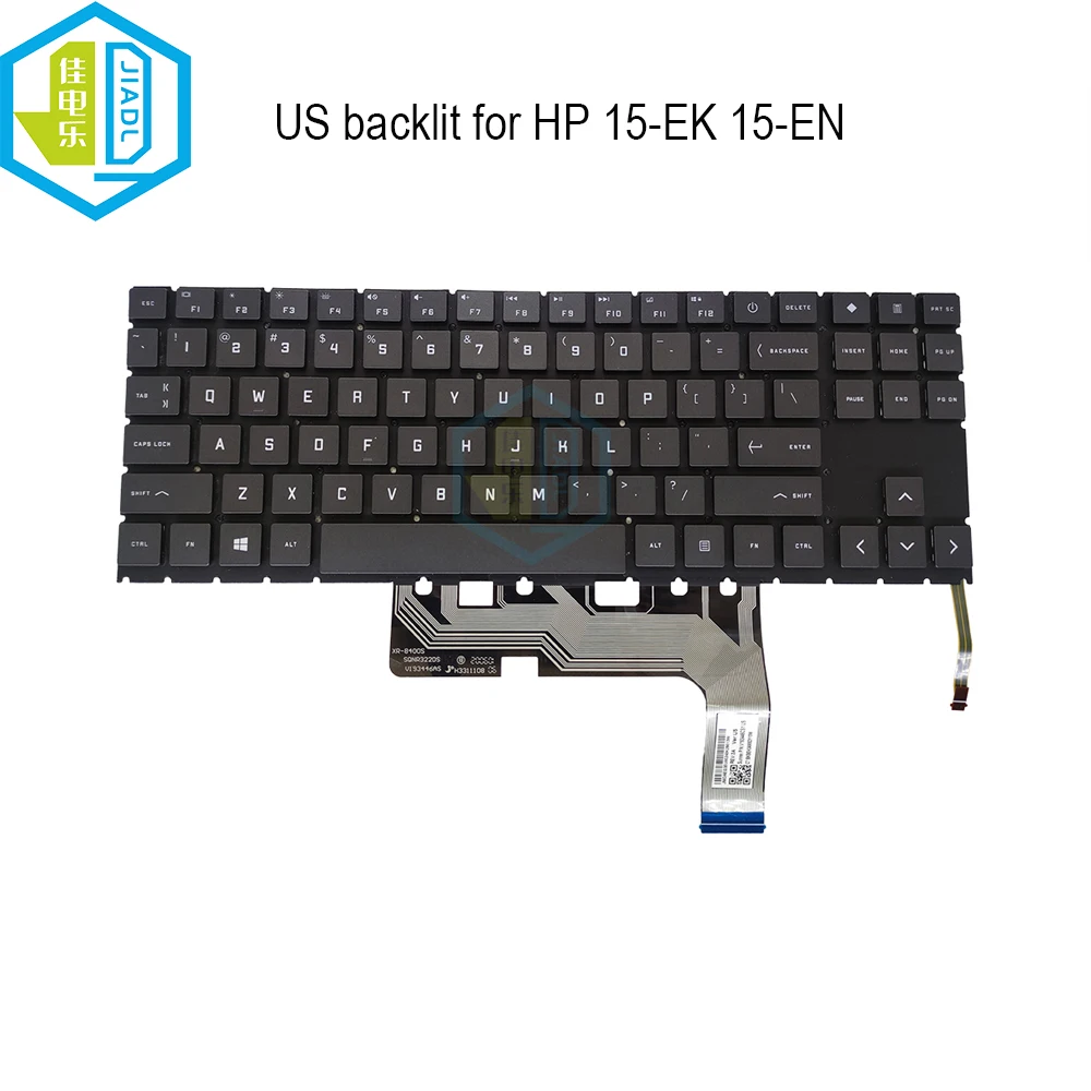 New US English Keyboard backlight For HP OMEN 15 15-EN 15-EK TPN-Q238 TPN-Q236 15-EK000 notebook pc backlit keyboards V193446CS1