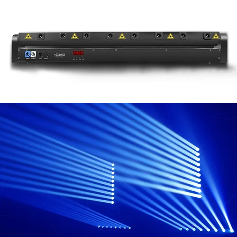 8 Eyes Moving Headlaser Light 180° Swivel Angle Higher Coverage DMX512 Control Laser Bar Beam Stage Effect Lighting for DJ Party