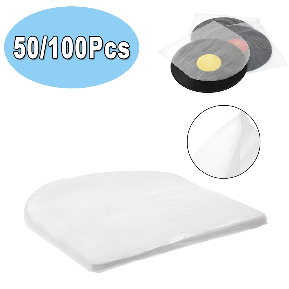 50/100 Uds. Fundas exteriores para discos LP de 12 pulgadas, bolsa para discos de vinilo LP, bolsas de almacenamiento antiestáticas para discos de discos PO transparentes