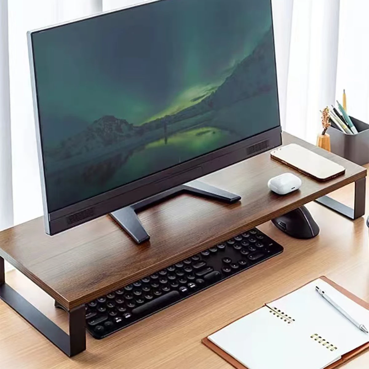 Деревянная подставка-органайзе – обзор и цена Monitor Riser Wood