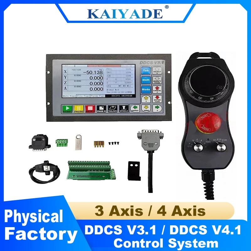 

Система управления движением ЧПУ DDCS V3.1 V3.3 V4.1, 3/4 оси, 500 кГц, с поддержкой G-кода для гравировальных и фрезерных станков, автономная