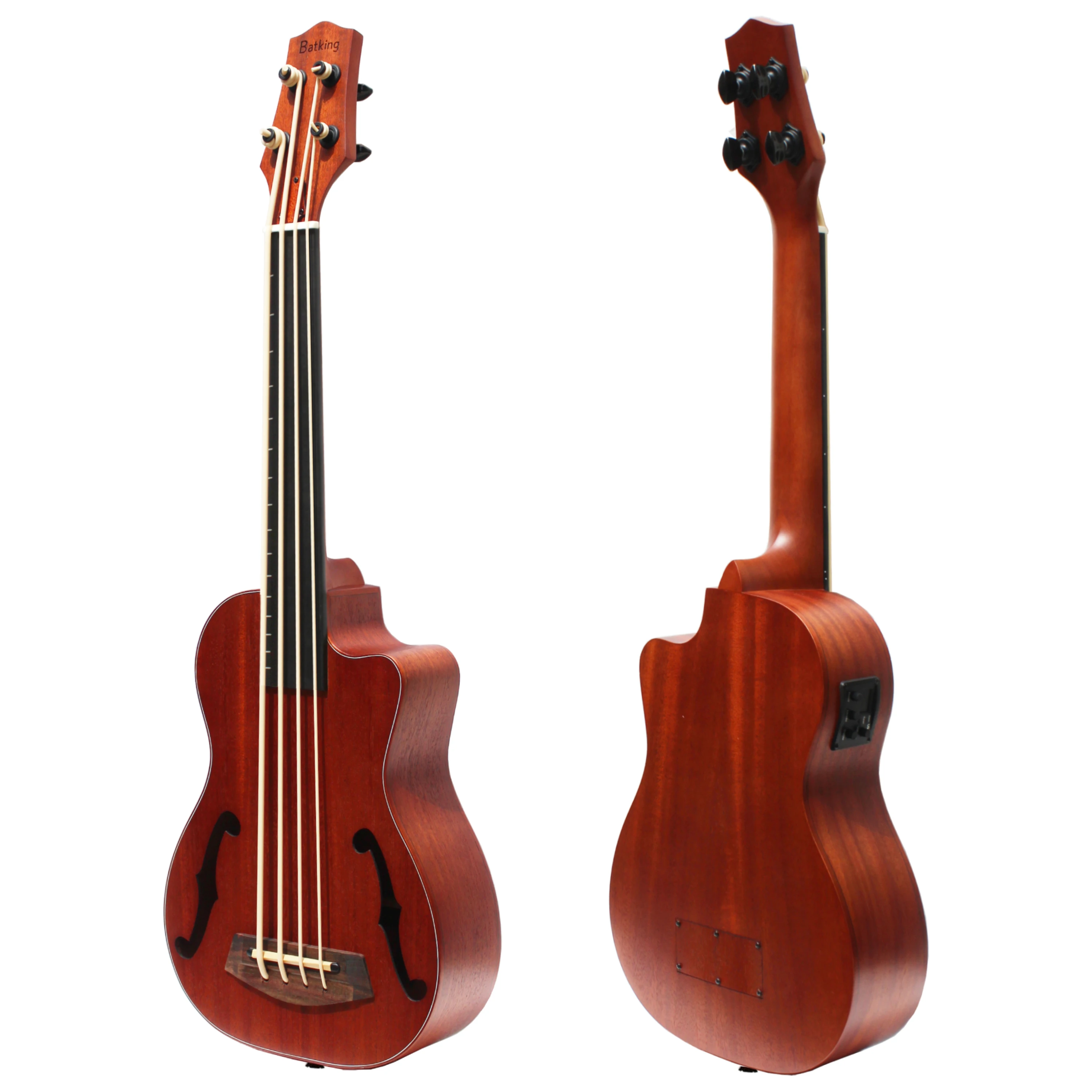 Ubass Electric Ukulele Bass, 30 inch Baritone Bass Ukelele Fretless, Electric Acoustic Bass Uku Wtih Gig Bag