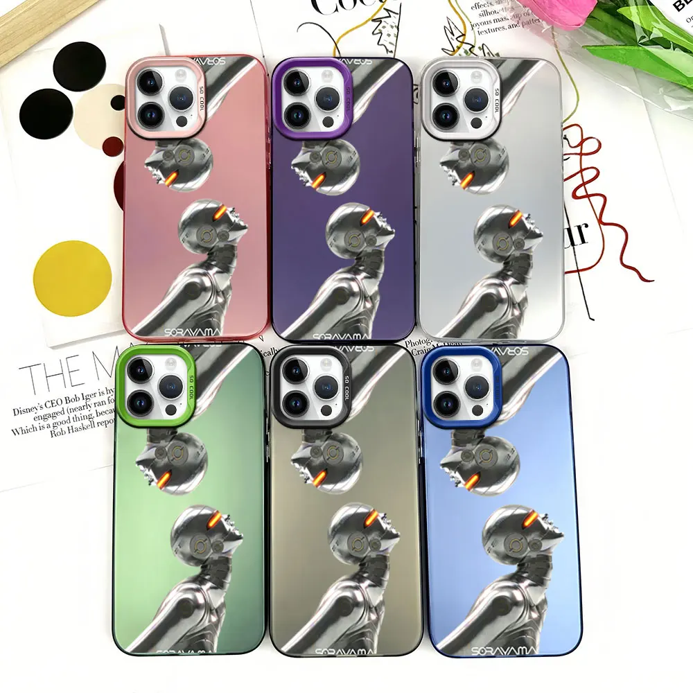 H-Hajime Art S-Sorayama Phone Case for iPhone 12 11 13 14 15 16 Pro Plus IMD Plating Cover