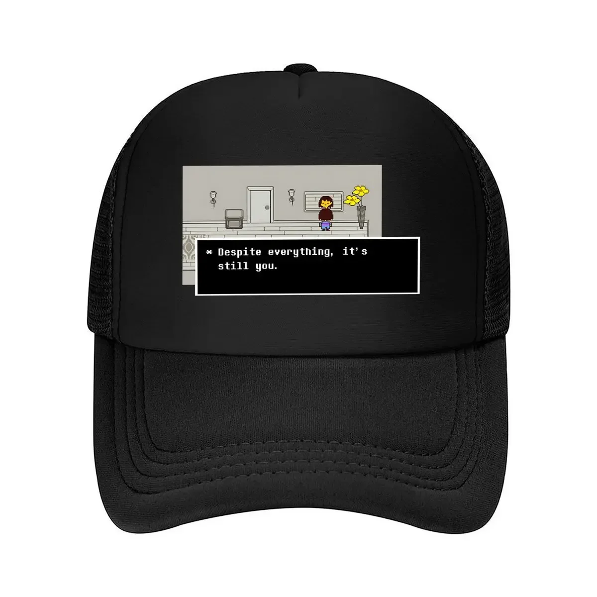 2026 Anime Quote Emotional - Inspired, Heartfelt Message Design Mesh Baseball Cap