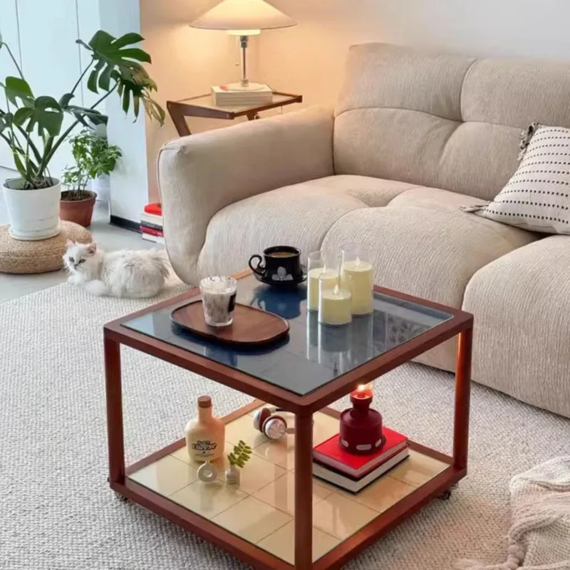 

Transparent Unique Coffee Table Italian Aesthetic Modern Decoration Coffee Table Nordic Bedroom Couchtisch Postmodern Furniture