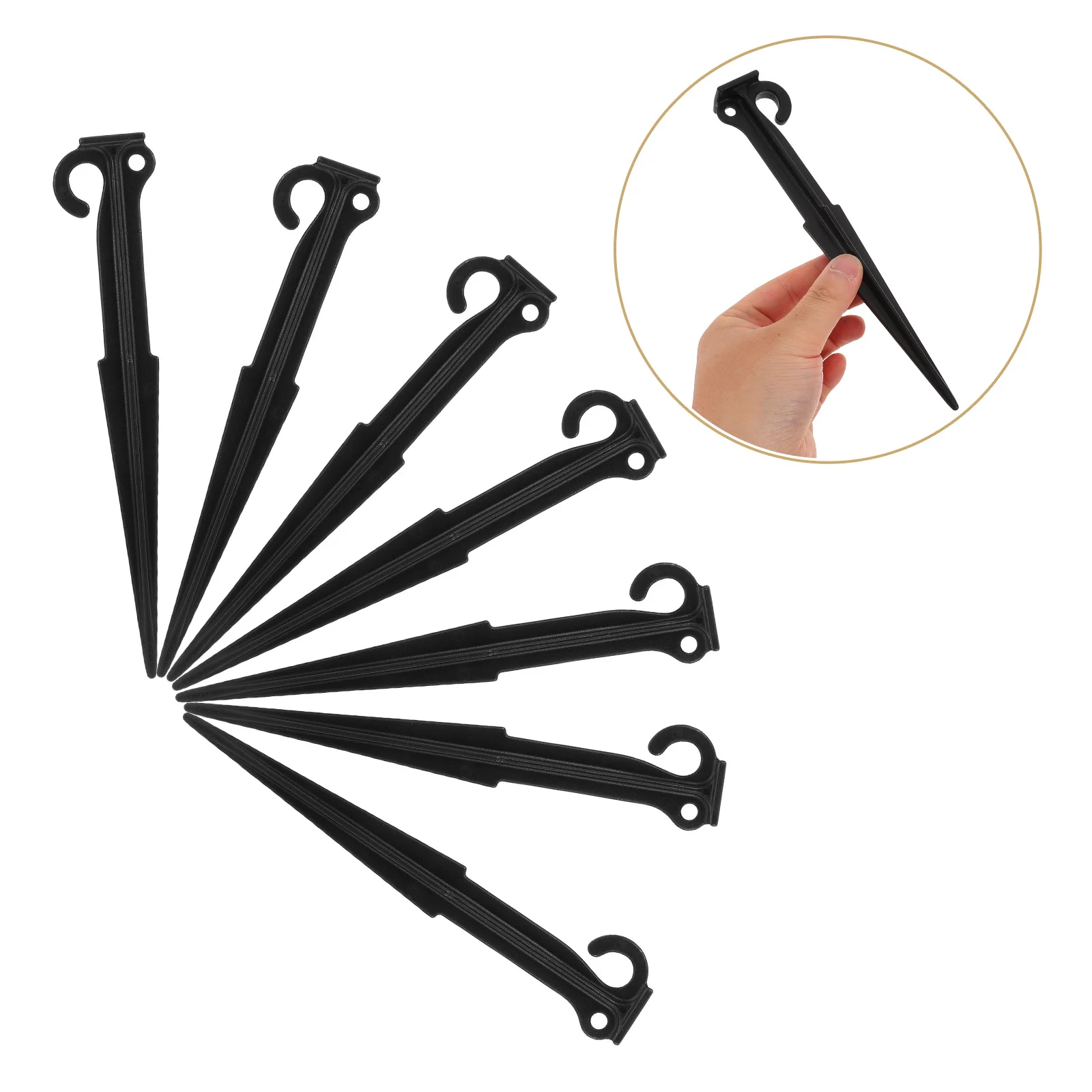 

20Pcs Plastic Outdoor Tent Stakes Ground Pegs Heavy Duty Anchors Camping Tent Peg Nails Canopy Beach Lawn Plastic Anchor Stakes
