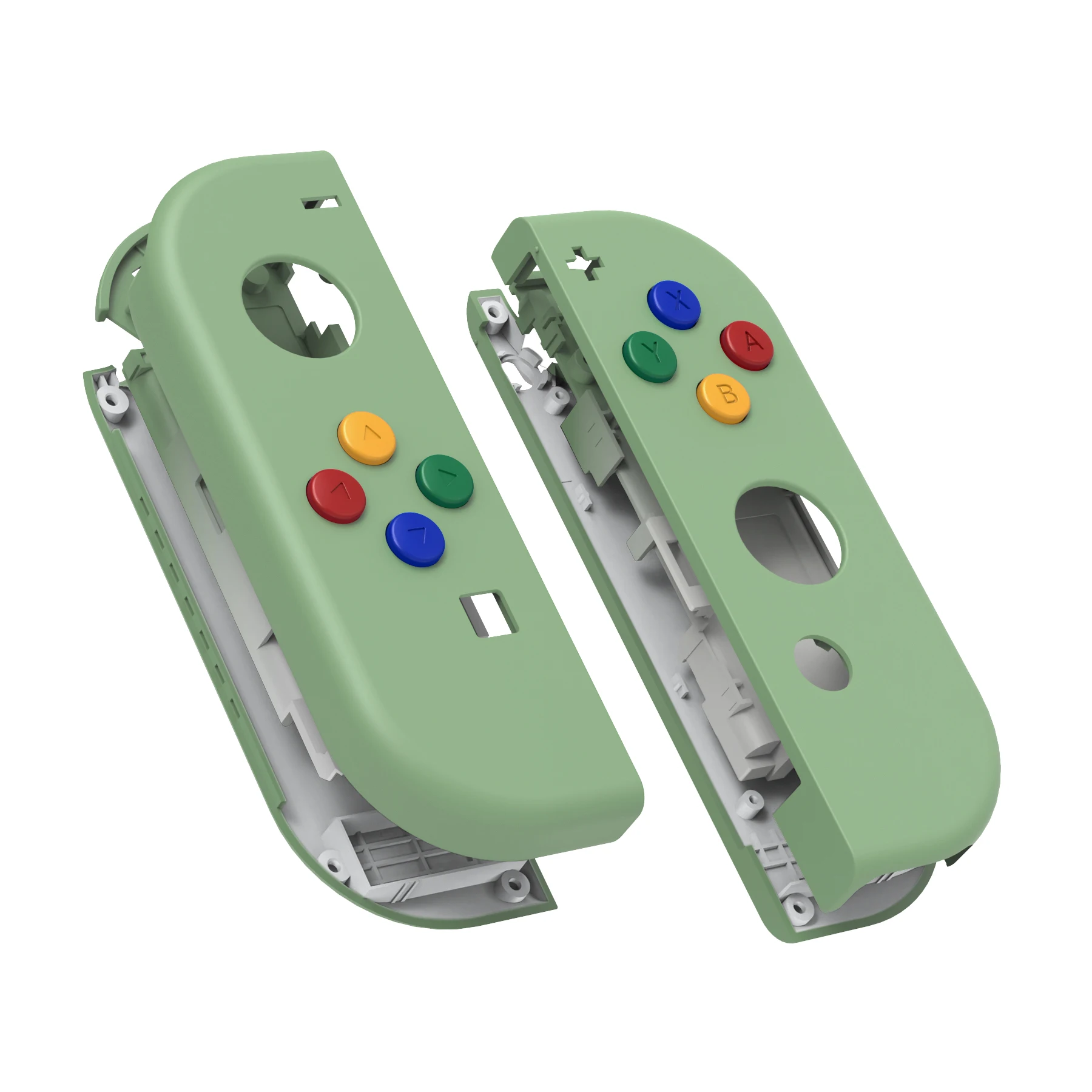 eXtremeRate  Replacement Shell W/Colorful Buttons & Tools for NS Switch JoyCon & OLED - Matcha Green