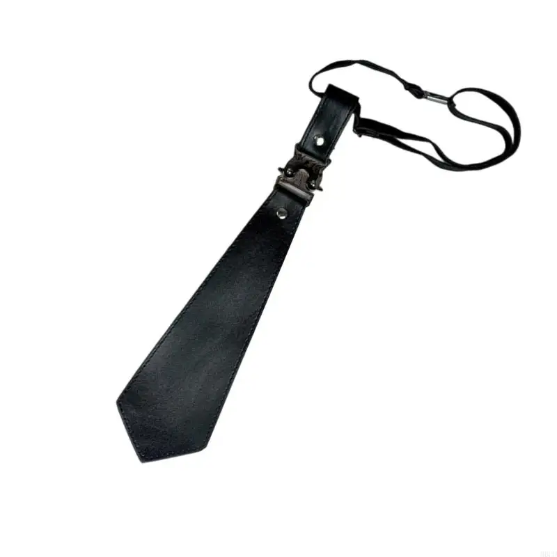 ربطات عنق M6CD مربوطة مسبقًا بدون ربطة عنق معدنية وجلد بولي يوريثان سريعة التحرير وقابلة للتعديل لحفلة موسيقية أو ملابس غير