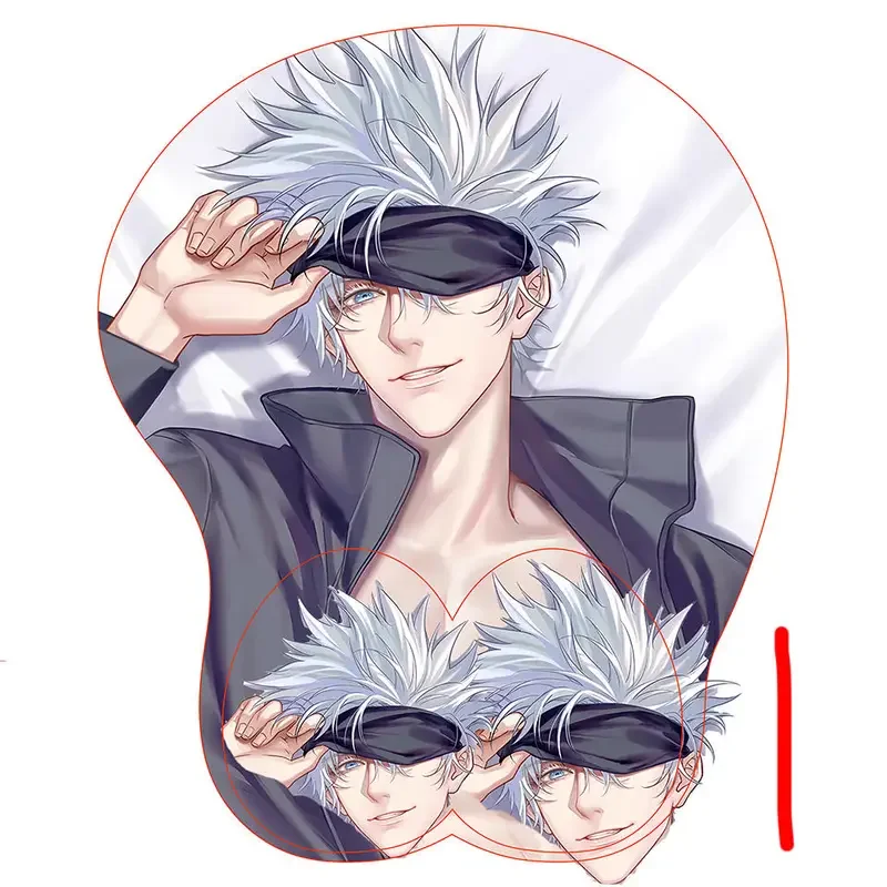 Jujutsu Kaisen gojōsatoru itadori Yūji ryōmensukuna fushigurtoji stereoscopic mouse pad silicone wrist mouse computer gaming