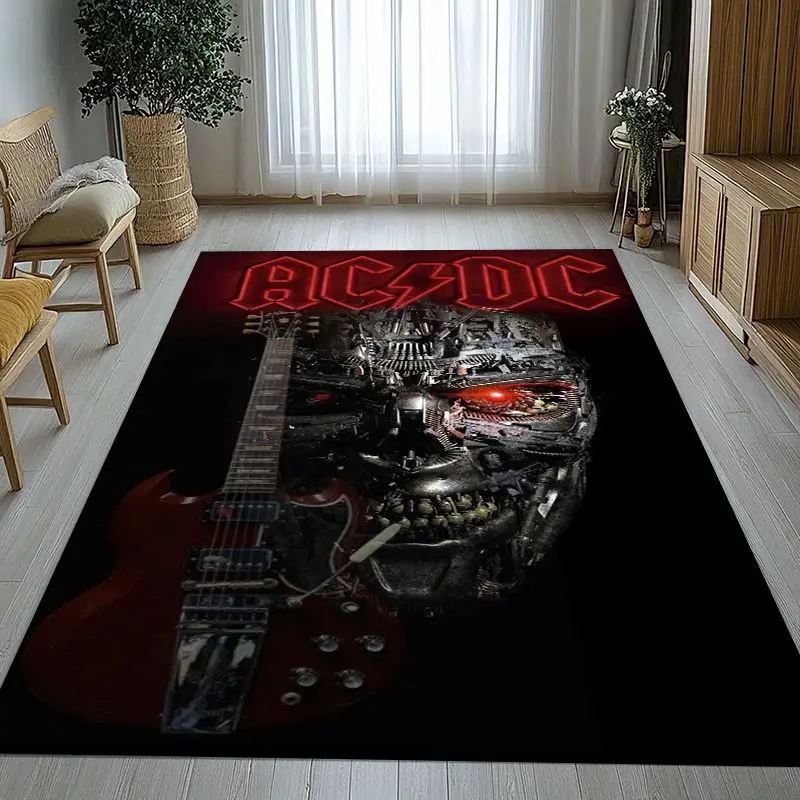 3D Eddie I-Iron M-Maiden Cartoon Sign Area Rug,Non-Slip Carpet Mat for Living Room Bedroom Playroom,Sofa Floor Rug,Home Decor
