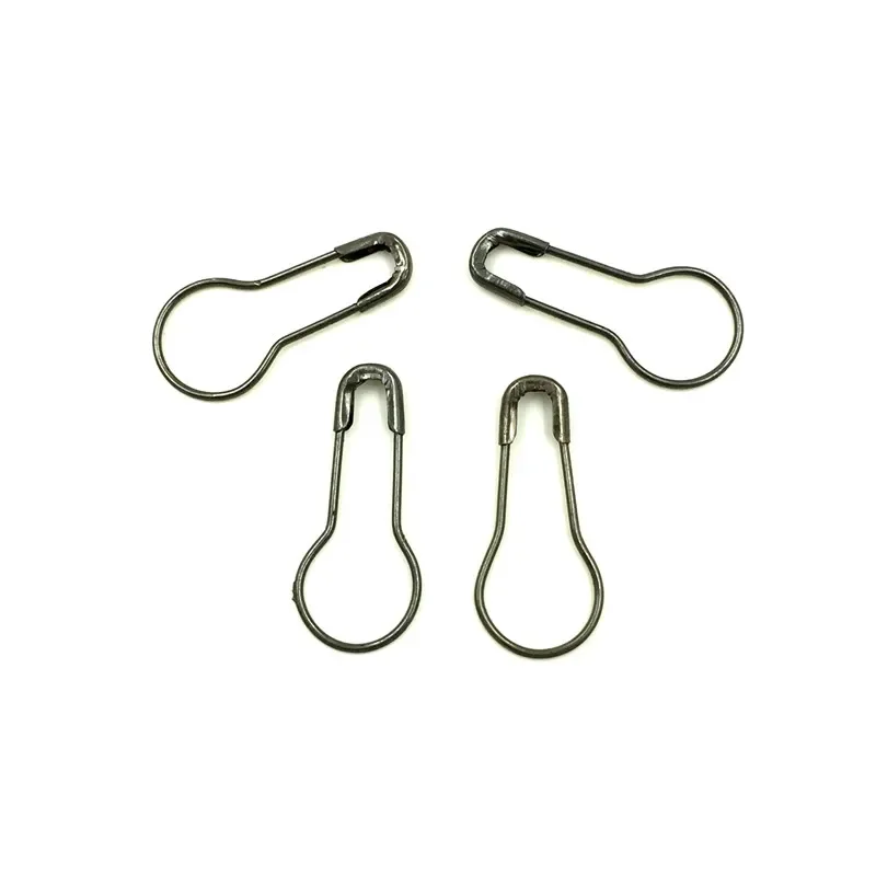 2500Pcs Wholesale Flask Shape Black Metal Safety Pins Jewelry Making Needles Accessories 21x9.5mm