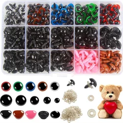 560 Stück Augapfel Puppe Zubehör schwarz Kunststoff Plüsch Sicherheits augen Amigurumi für Spielzeug 6mm 8mm 12mm DIY lustige Spielzeug Augen Tier Geschenke