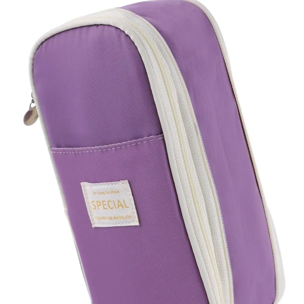 Multi-Layer Pen Storage Bag Large Capacity Korean Style Zipper Pencil Pouch Dustproof Kawaii Macaron Color Pen Case Artist