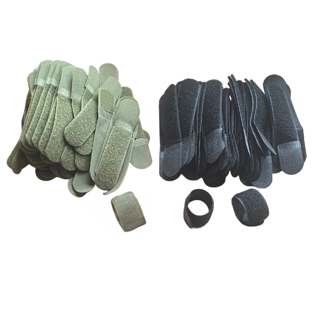 20 Stück 12 cm taktische Befestigungsriemen mit Klettverschluss, wiederverwendbare Riemen, Molle-Nylonriemen für Outdoor-Taschen, Kleidung, Schuhe, Rucksäcke – Detail 8