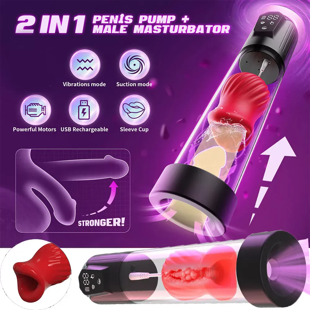 Automatischer männlicher Masturbator Penis Extender Pocket Pussy Vakuumpumpe Männer Sexspielzeug