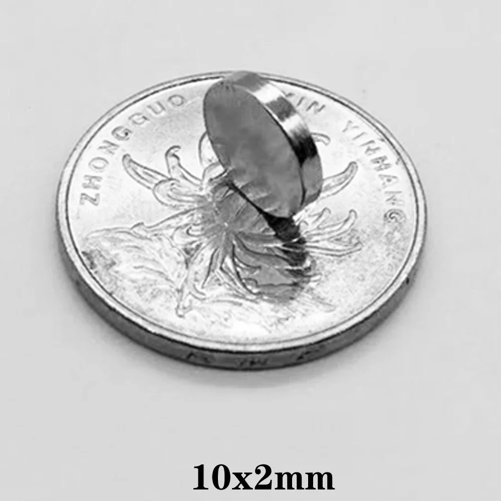 10x2mm Thin Round Powerful Magnet 10*2 Strong Disc Magnets For Fridge, DIY, Building, Scientific, Craft, Education 10x2