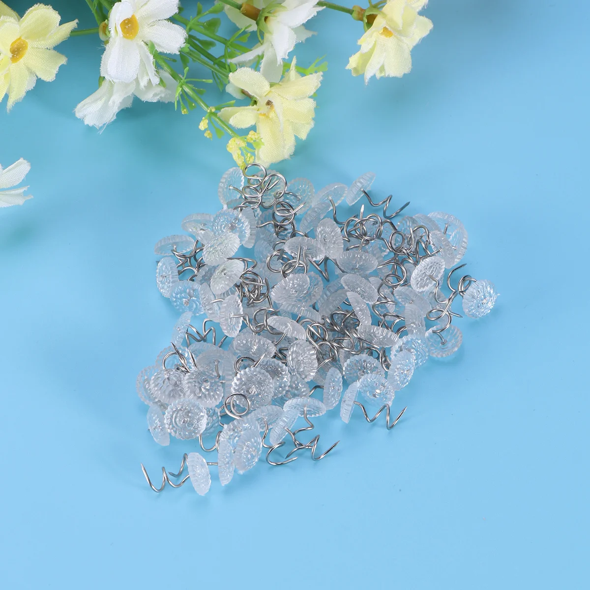 

100pcs Anti-Slip For Upholstery Holder Traceless Plastic Head Twisted Pin Seamless Round Home Artifact