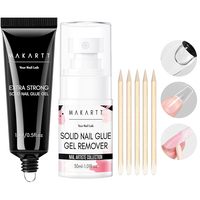 Makartt Nail Glue with Nail Glue Remover Kit: Super Strong Solid Nail Glue Gel for Press on Nails and Nail Tips Art Supplies