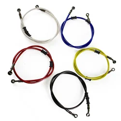 900mm Motorcycle Dirt Bike Braided Hose Oil Pipe Line Steel Cable Hydraulic Banjo Universal Racing For Kawasaki Yamaha Honda ATV