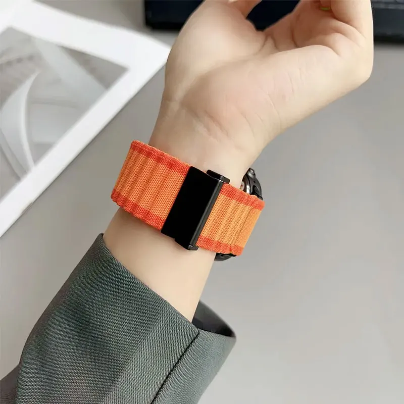 Correa de 20 a 22mm para Huawei GT5pro 46mm CMF Watch Pro Redmi 5 pulsera de nailon activa para Samsung Watch 7 6 40 44mm correa MoonSwatch