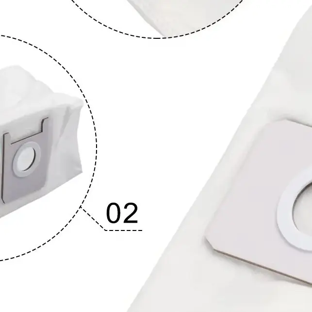 5PCS Large Vacuum Dust Bag For Roidmi EVE PULS Robot Cleaner Self Emptying Station Replacement Non Woven Filter Accessories Whit