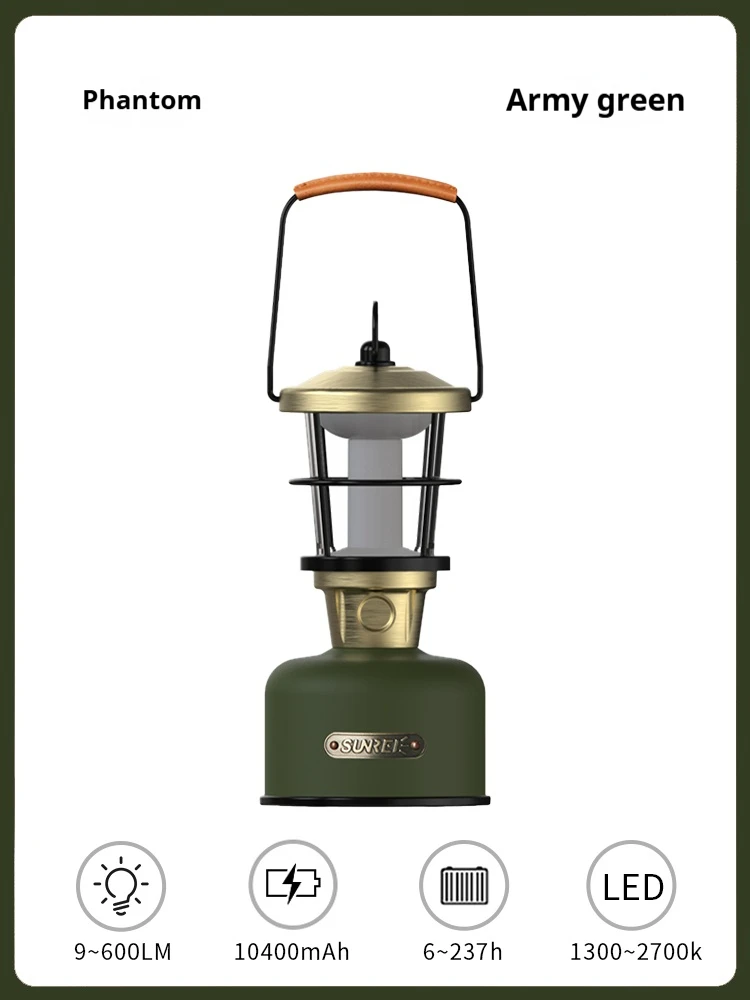 SUNREI LED outdoor camping atmosphere light super long battery life portable camping camping lamp hanging lamp