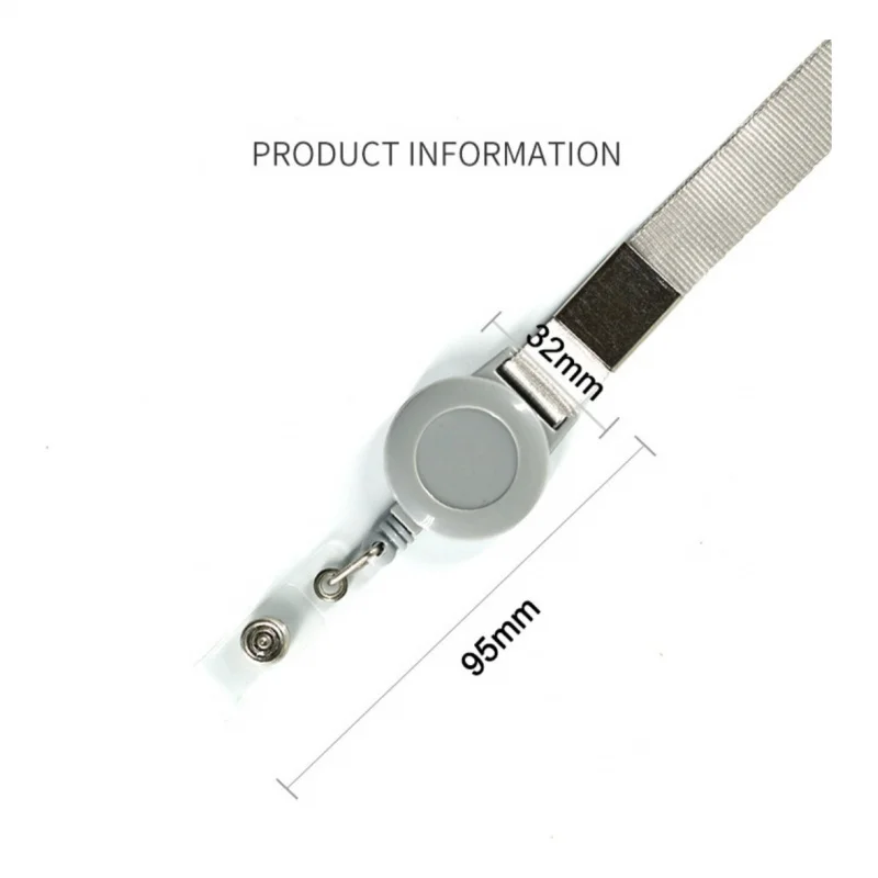 Retractable Neck Strap Lanyard with ID Reel，Suitable for ID Card Holder