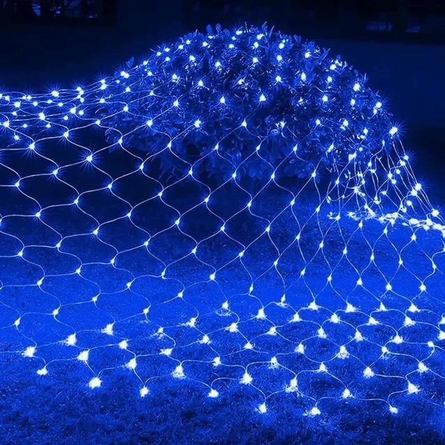 1.5X1.5M 3X2M 6X4M Led Netto Mesh Fairy String Licht Slinger Raam Gordijn Kerst Fee Licht Huwelijksfeest Vakantie Licht