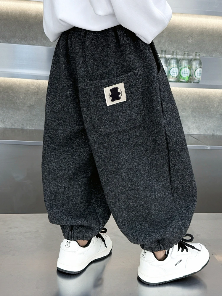 

Утепленные брюки для мальчиков на осень-зиму, прямые повседневные брюки, зимняя одежда для малышей, брюки с бархатной подкладкой и манжетами