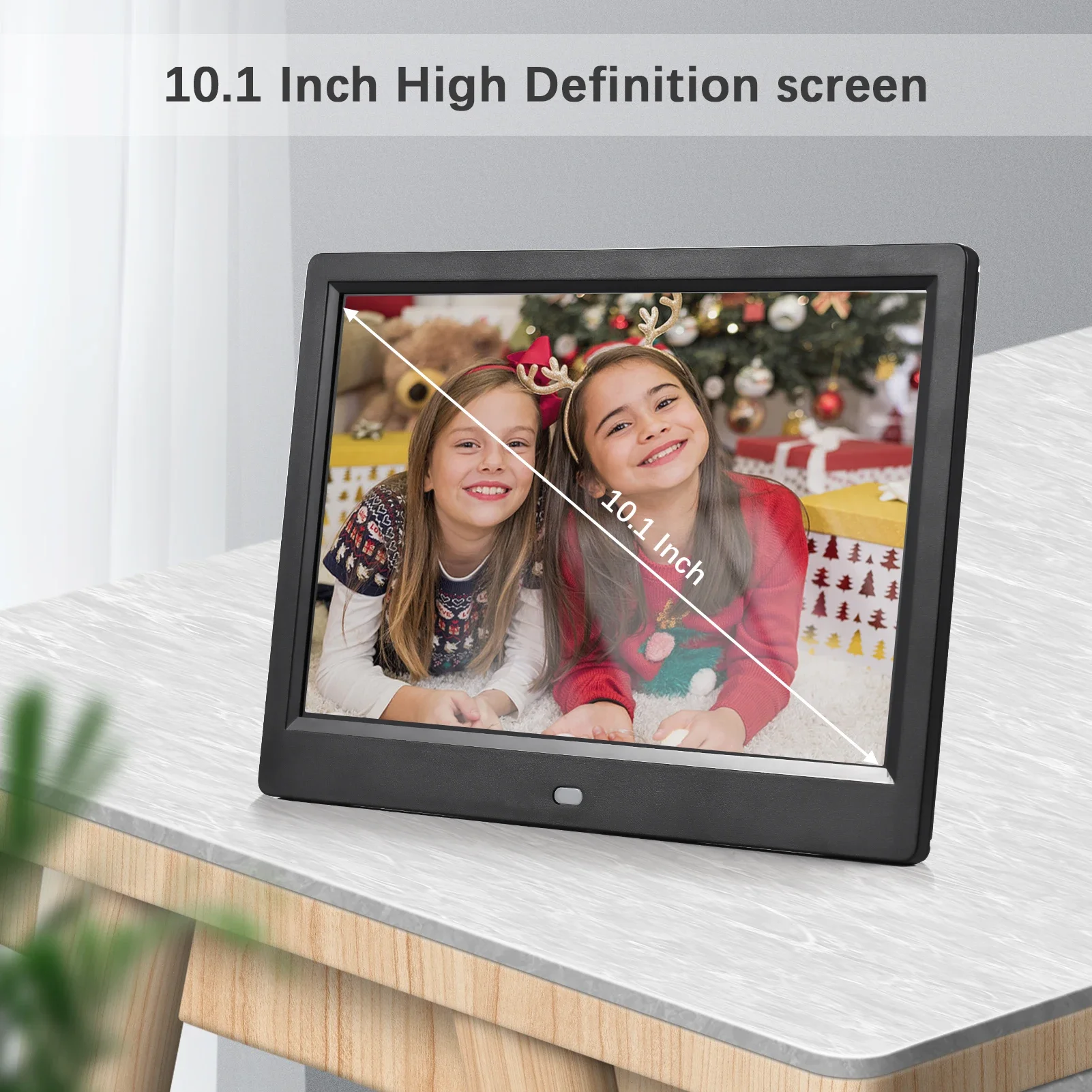 10.1 Inch Digital Photo Frame Desktop Electronic Album Support Photo Video Music Clock Calendar Functions for Family Friend Gift