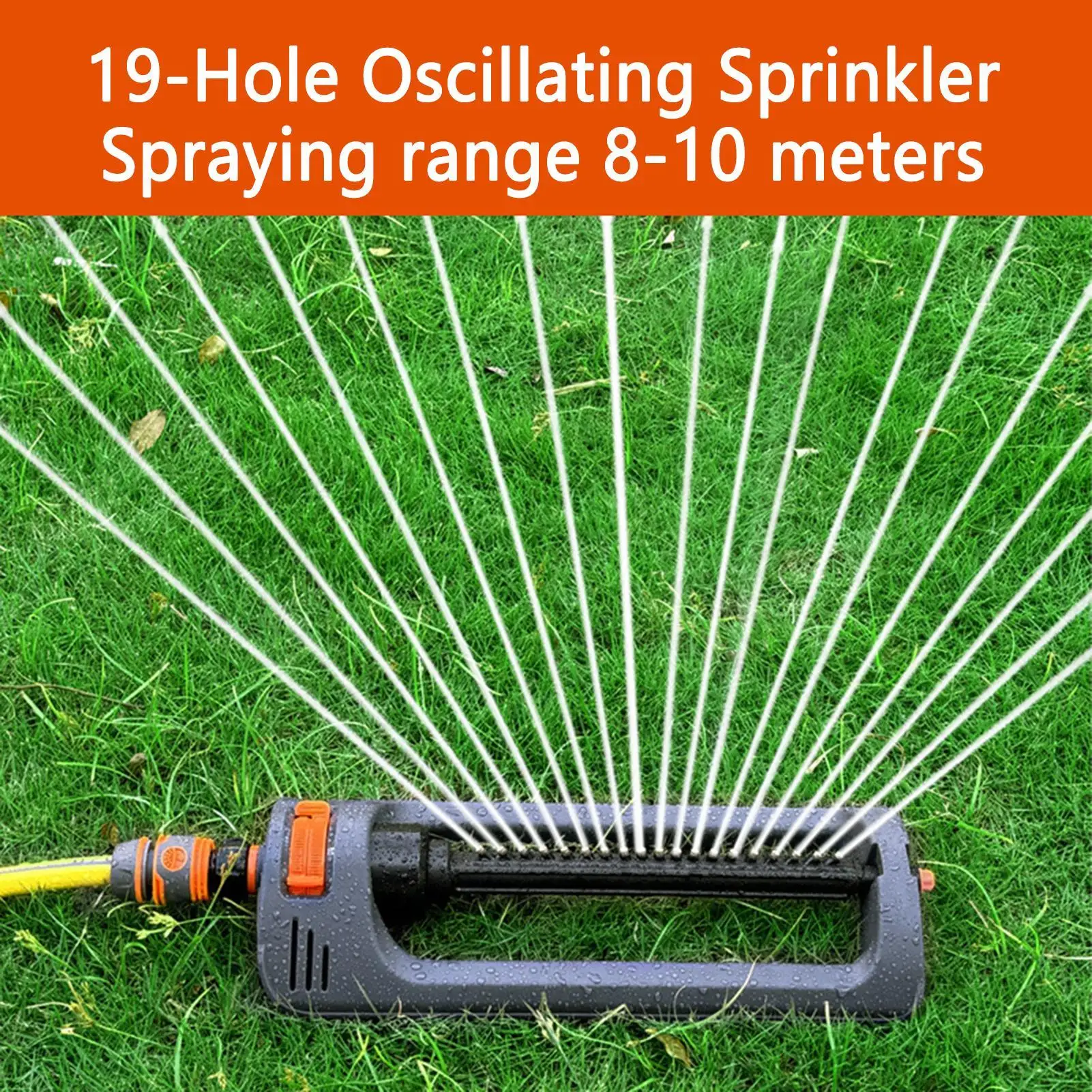 19-Loch-Rasensprinkler mit Sprühmodi, oszillierender Gartensprinkler mit beschwertem Fuß für Garten und Rasen