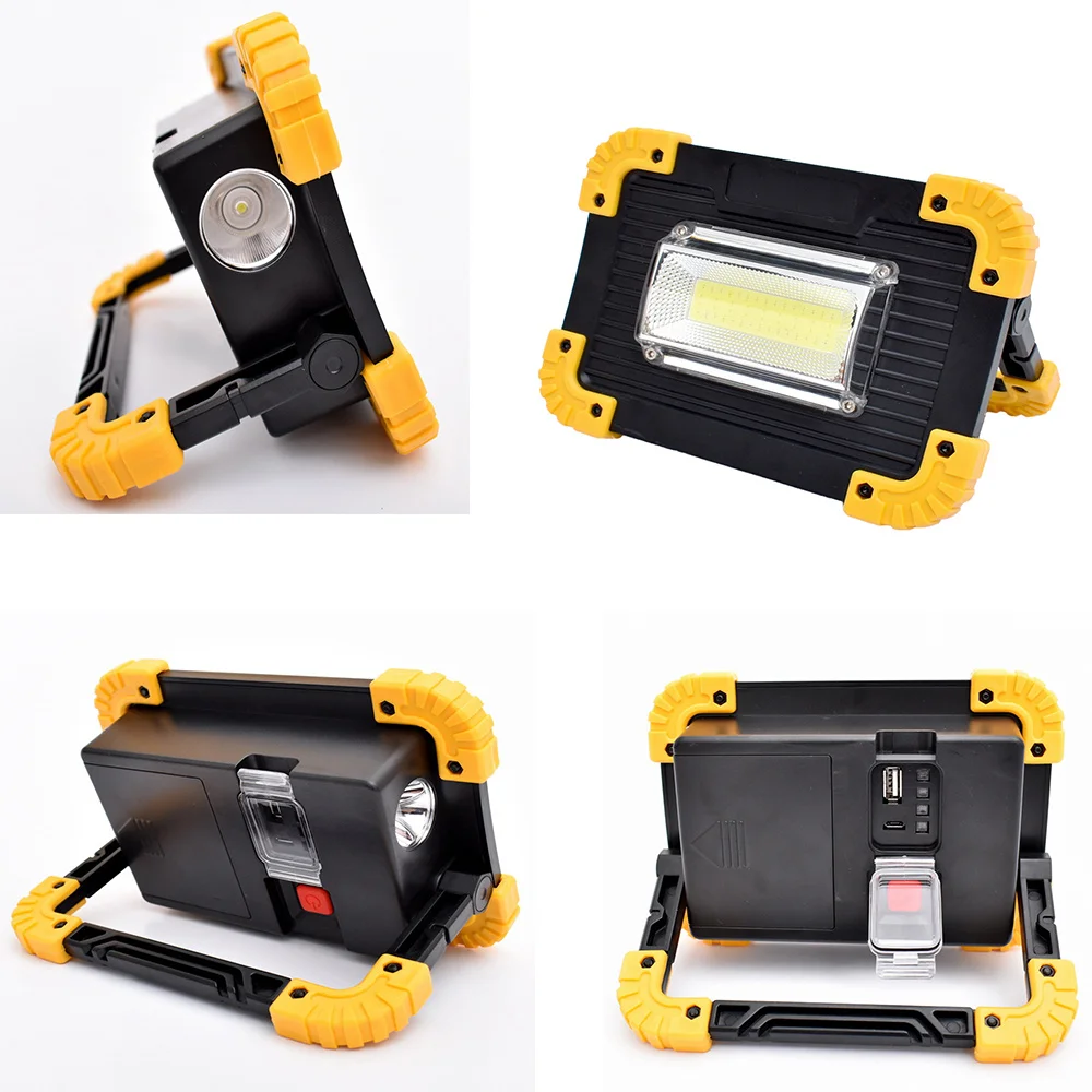 20 واط Usb قابلة للشحن Cob Led ضوء العمل مقاوم للماء التخييم في الهواء الطلق المشي لمسافات طويلة مصباح الفيضانات في حالات الطوارئ لإصلاح السيارات الشواء #4