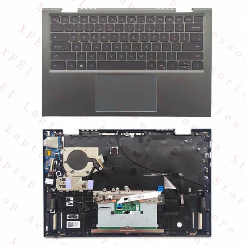 

F Green Palmrest Backlit Keyboard For Dell Inspiron 14 5410 7415 2-in-1 0VJ2PX US