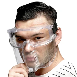 Anti-Fog Transparent Full Face Protective Mask Detachable Safety Face Guard For Welding