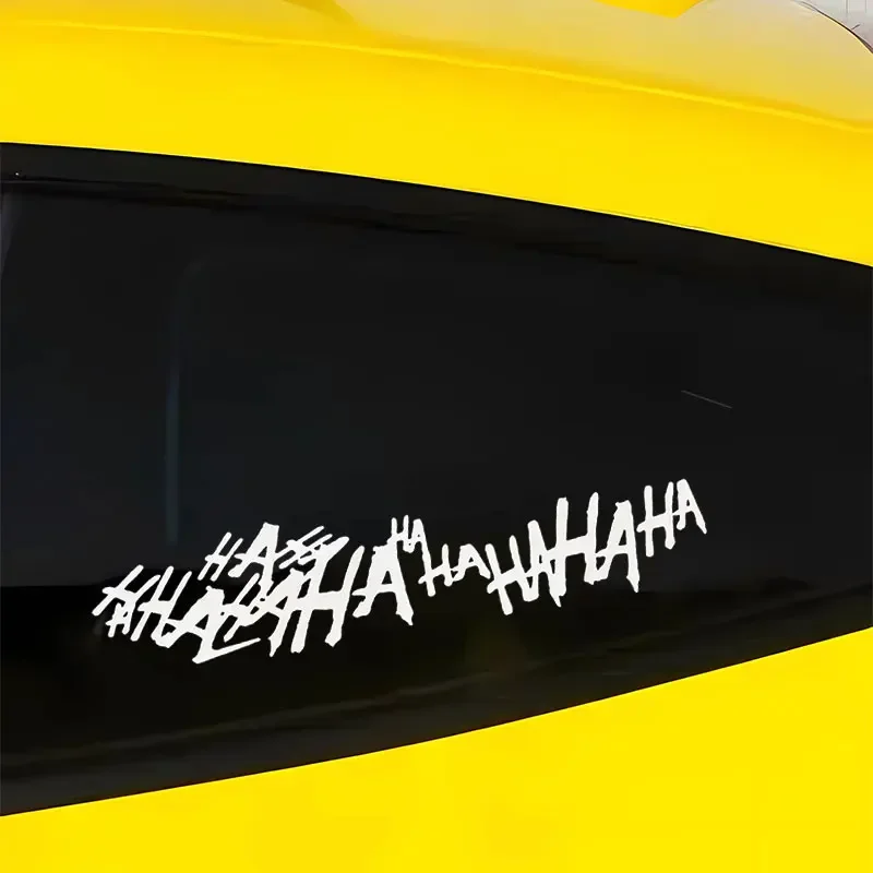 HAHAHA Laughing Funny Vinyl Waterproof Decal Sticker For Car Window Body Motorcycle Fuel Tank Helmet Laptop Scooter Decor