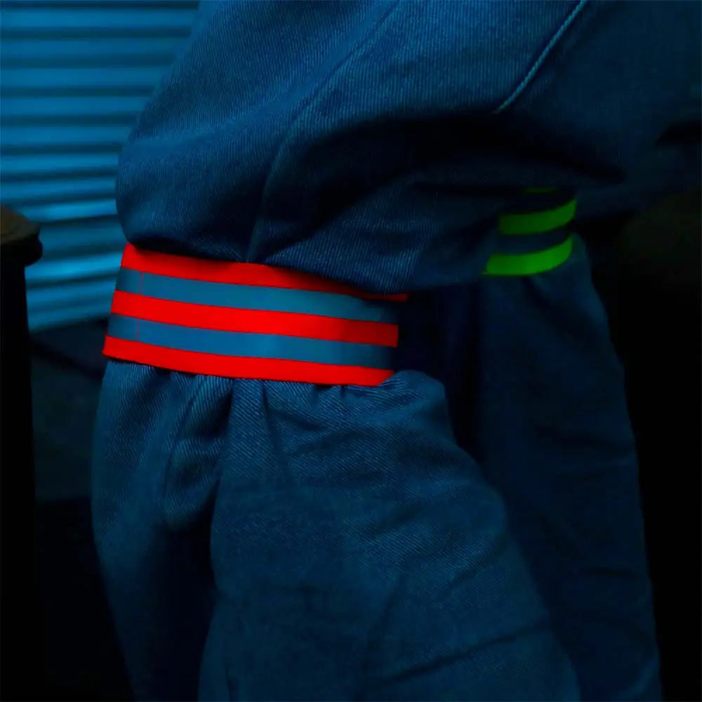 8PCS Multifunctional Warning Reflective Bands Adjustable Elasticated High Visibility Reflect Straps Safety Elastic Armband