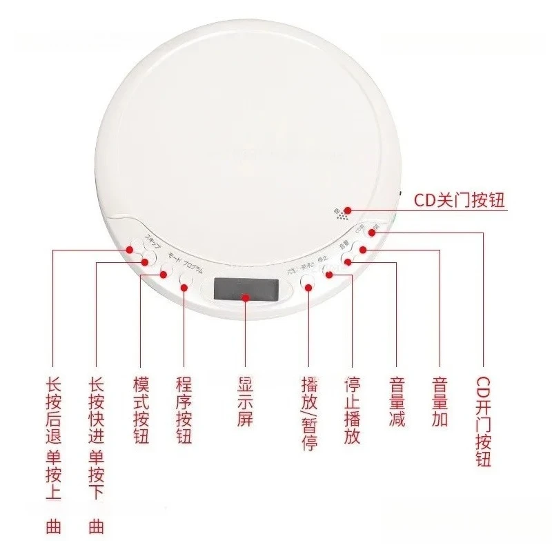 Portable CD Player CB Walkman Disc CD High Aesthetic Appeal