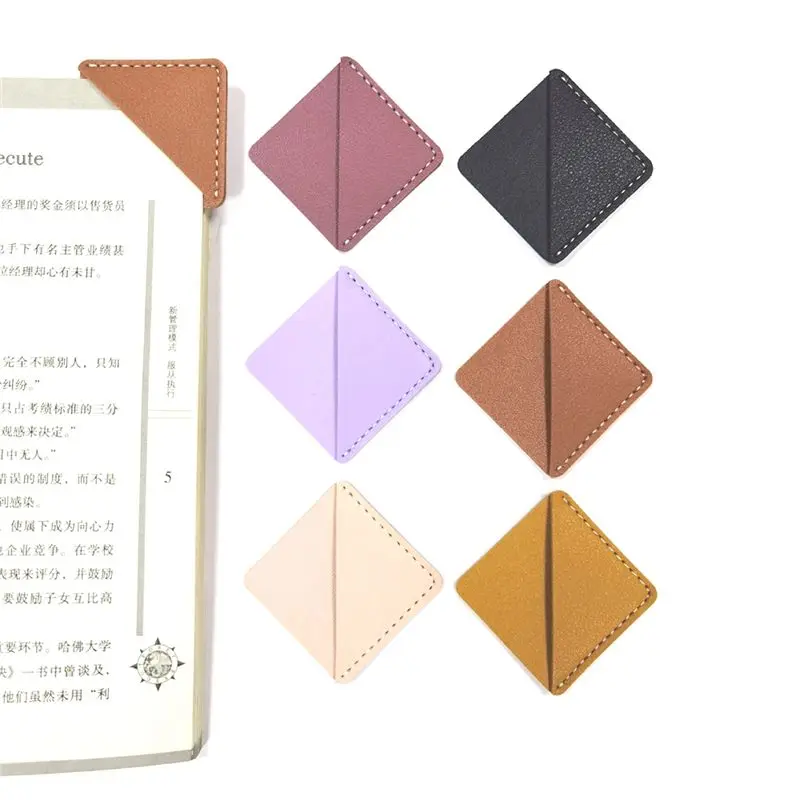 Super Sale 12Pcs Leather Heart Corner Bookmark,Cute Bookmarks for Women, Handmade Book Accessories for Reading Lovers