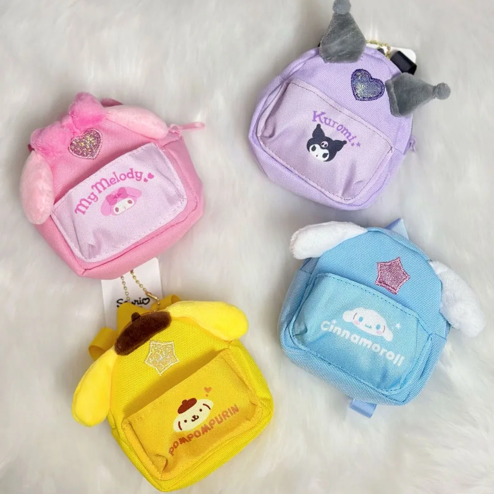 Miniso Japanese Cartoon Sanrio New Creative Wrist Bag Kuromi Doll Cinnamon Dog Melody Headphone Bag Gift