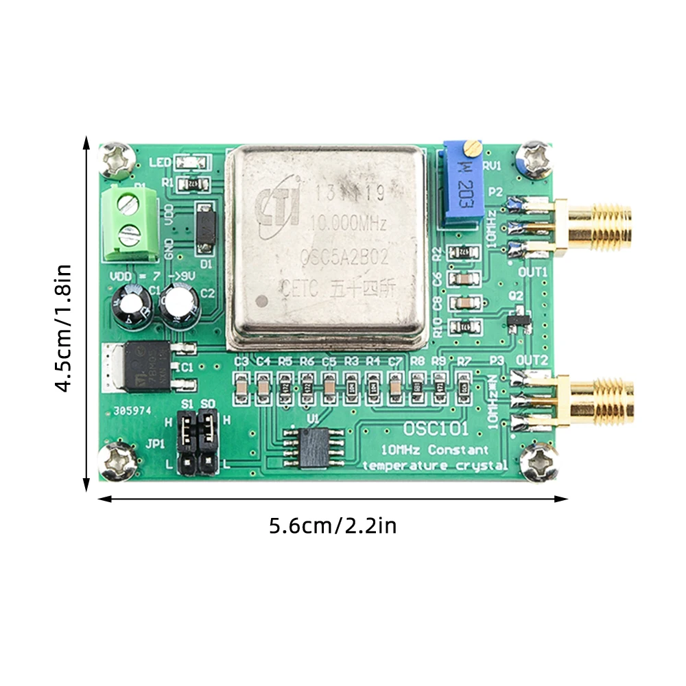 OCXO 10MHz 20M 30M 80M Frequency Crystal Oscillator Clock Calibrator Multiplication Temperature Signal Module
