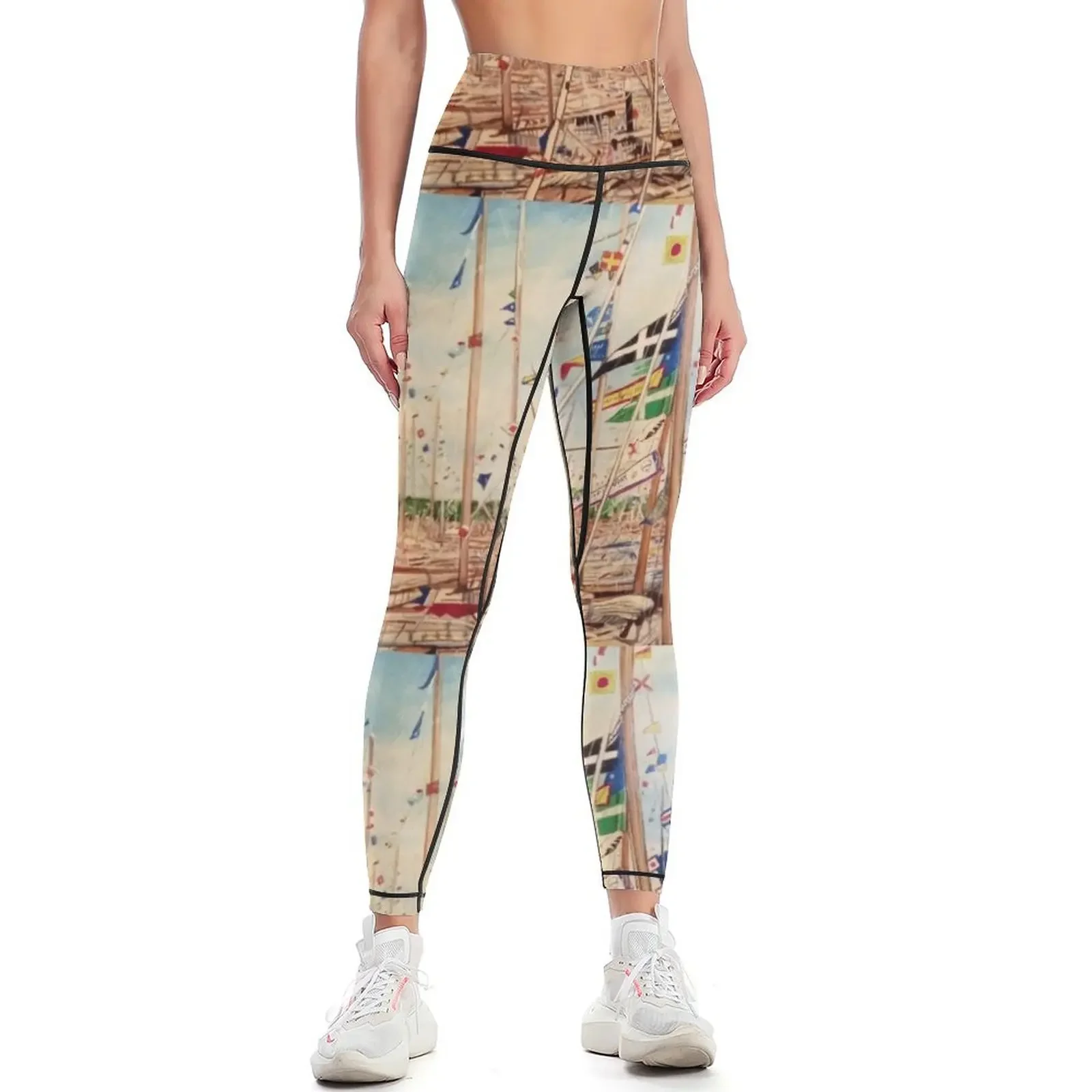 

Cowes sailing Leggings fitness set gym Women sports Sportswear woman gym Pants sport Womens Leggings
