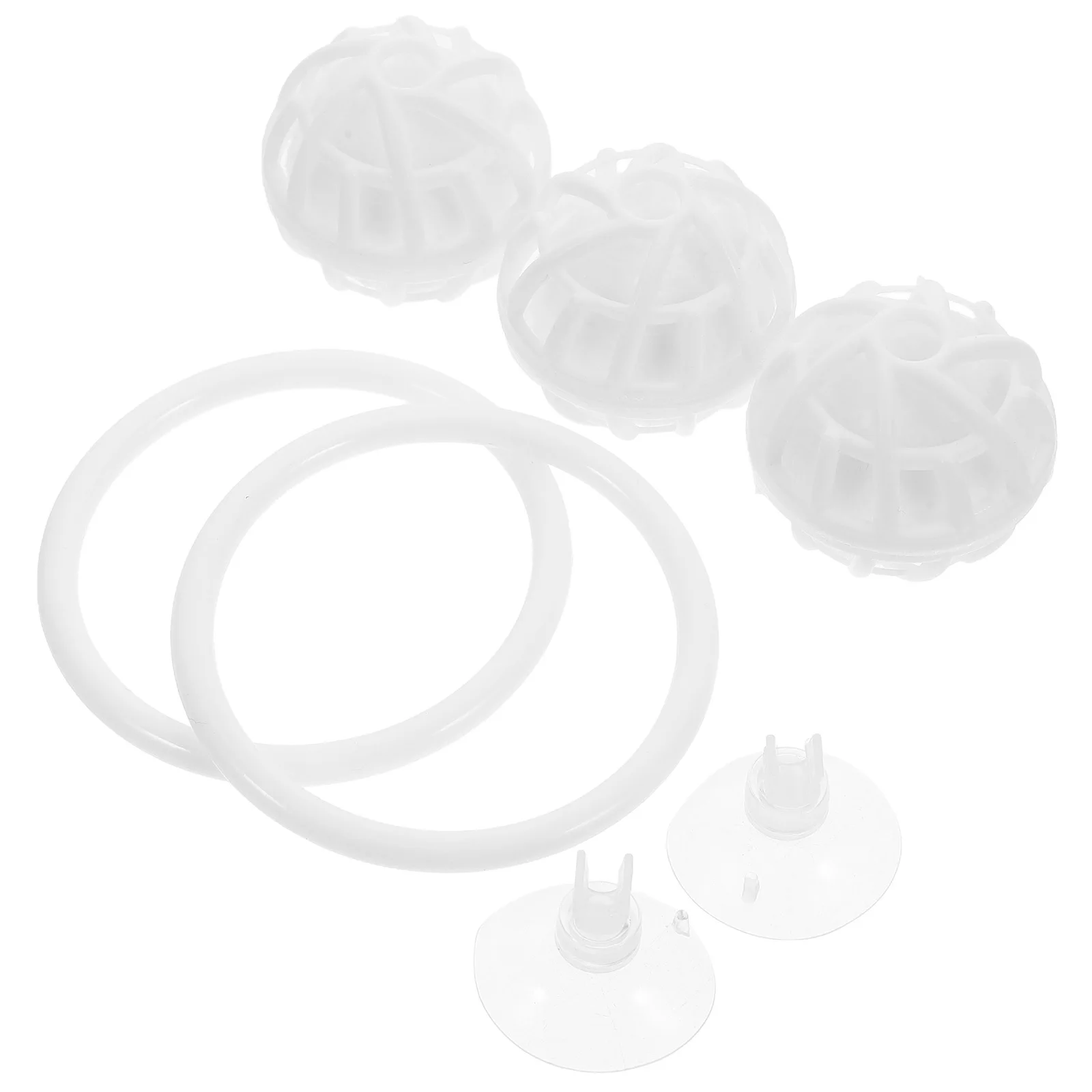 

1Set Betta Fish Training Ring Suction Cup Betta Exercise Loop Filter Media Balls Aquarium Agility Enhancement Purification