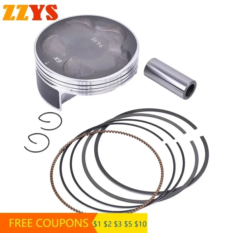 

95mm Pin 20mm Motorcycle Engine Cylinder Piston Rings For Yamaha ATV 5TA-11311-12-00 YFZ450 2004-09 2012 2013 YFM450 YFZ YFM 450