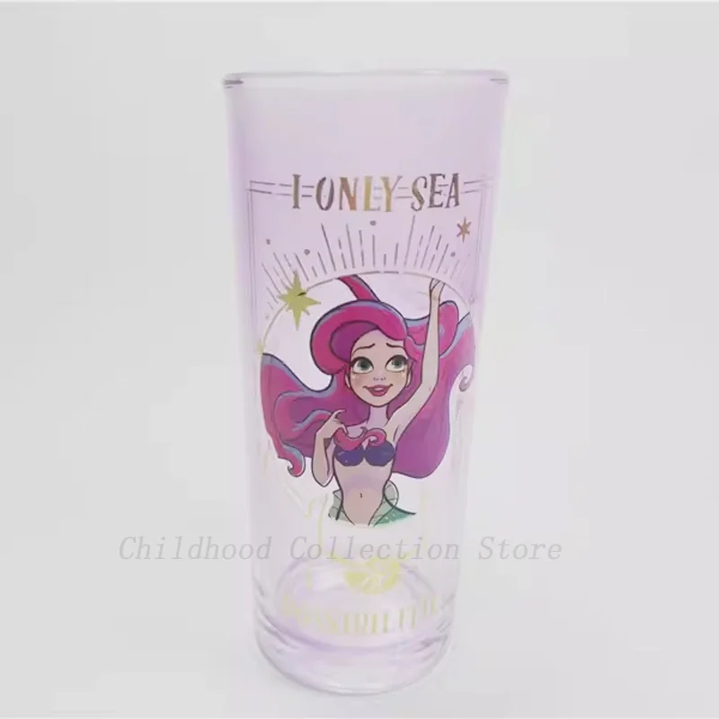 Disney Princess Beauty and the Beast Belle Cinderella The Little Mermaid Ariel Tiana Action Figure Toy Glass Cup Gifts For Girls